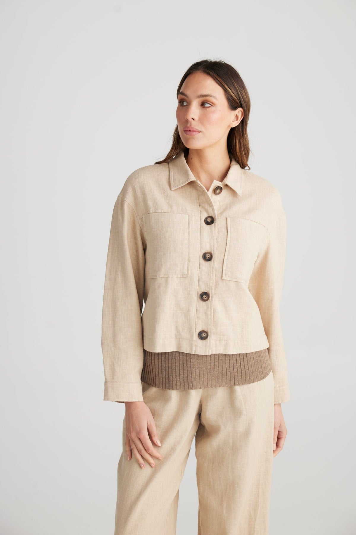 THE SHANTY CORPORATION Lennox Jacket - Natural Jacket - Zabecca Living