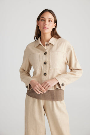 THE SHANTY CORPORATION Lennox Jacket - Natural Jacket - Zabecca Living