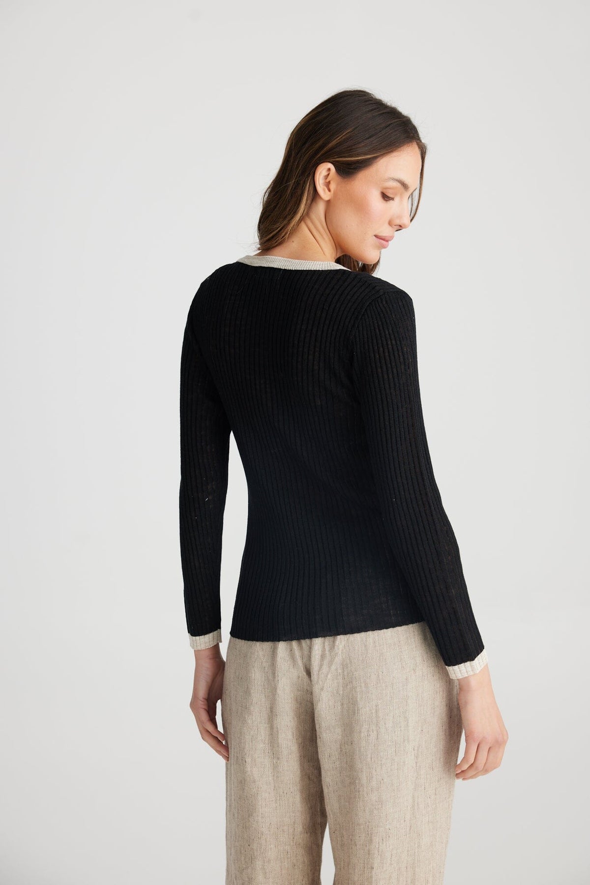 THE SHANTY CORPORATION Saturn Long Sleeve Top - Black Long Sleeve Tee - Zabecca Living