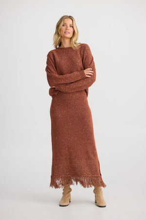 THE SHANTY CORPORATION Seville Knit Skirt - Paprika Skirt - Zabecca Living