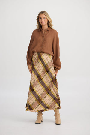 THE SHANTY CORPORATION Sicily Skirt - Santiago Check Skirt - Zabecca Living