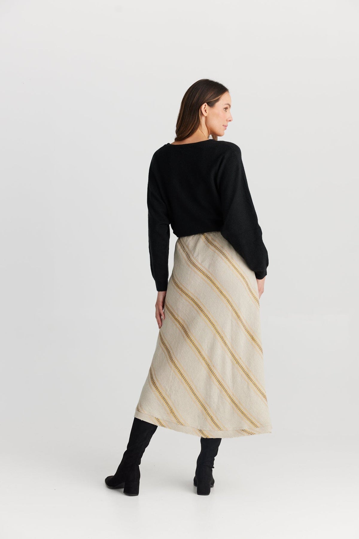 THE SHANTY CORPORATION Sicily Skirt - Taj Stripe Skirt - Zabecca Living