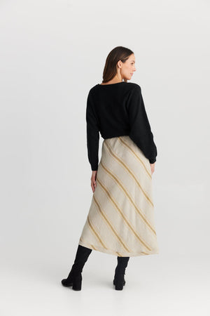 THE SHANTY CORPORATION Sicily Skirt - Taj Stripe Skirt - Zabecca Living