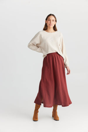 THE SHANTY CORPORATION Sicily Skirt - Wine Skirt - Zabecca Living