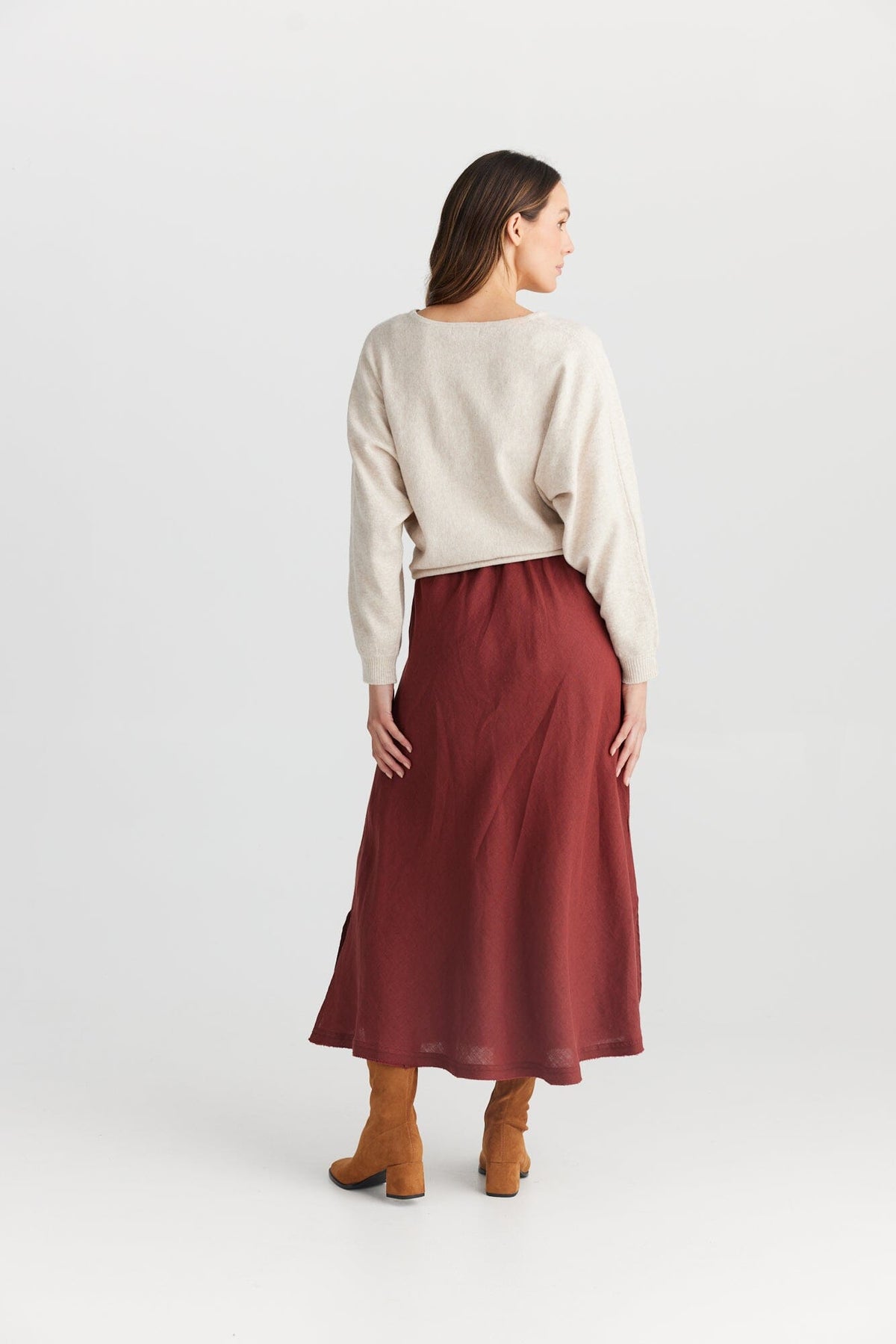 THE SHANTY CORPORATION Sicily Skirt - Wine Skirt - Zabecca Living
