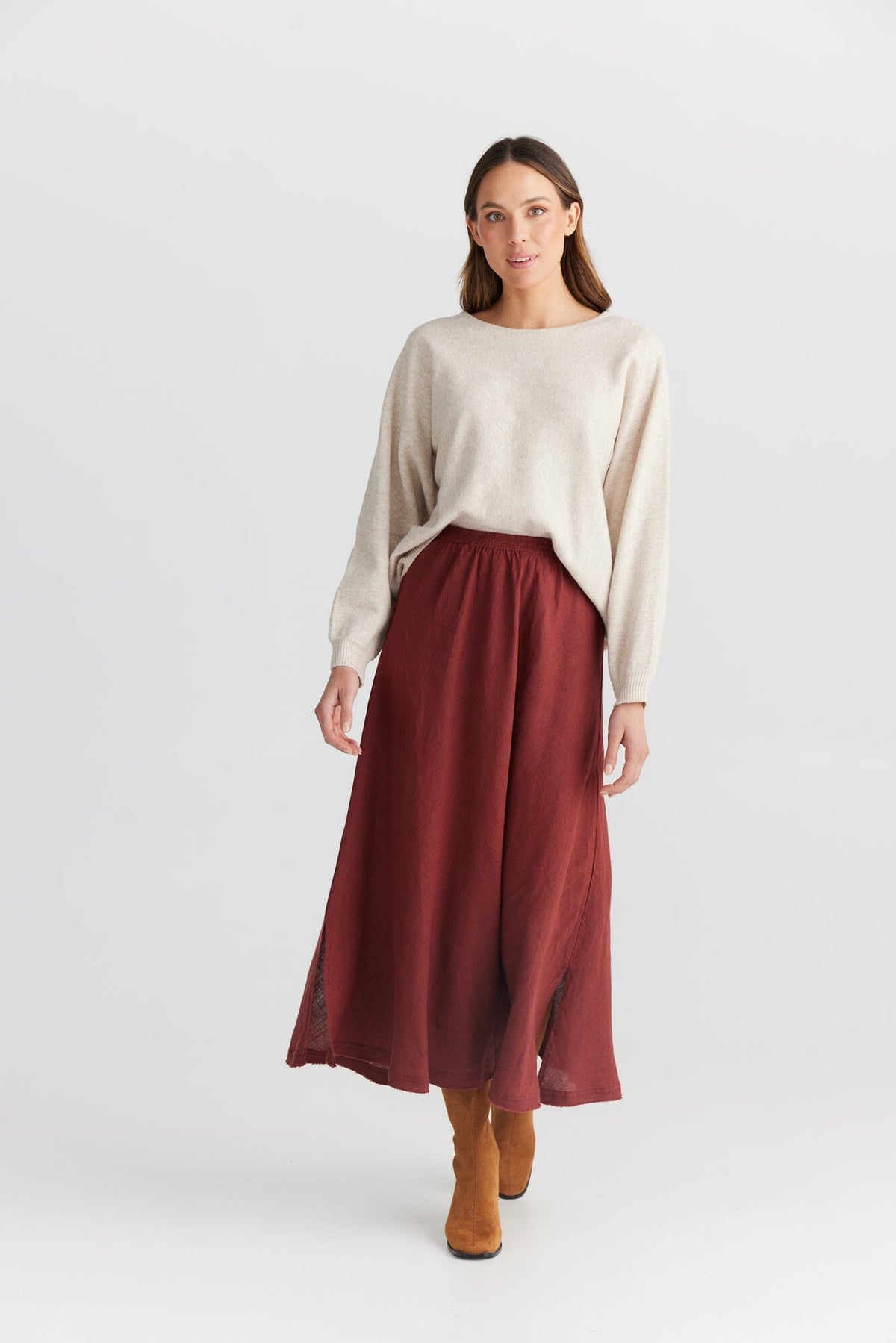 THE SHANTY CORPORATION Sicily Skirt - Wine Skirt - Zabecca Living