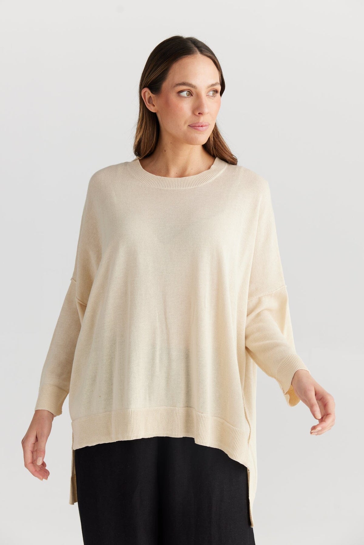 THE SHANTY CORPORATION Umbria Fine Knit - Ecru Jumpers + Knitwear - Zabecca Living