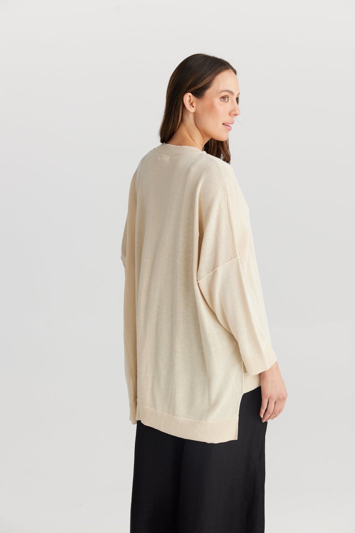 THE SHANTY CORPORATION Umbria Fine Knit - Ecru Jumpers + Knitwear - Zabecca Living