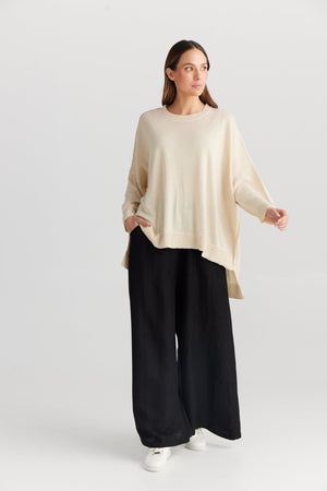 THE SHANTY CORPORATION Umbria Fine Knit - Ecru Jumpers + Knitwear - Zabecca Living