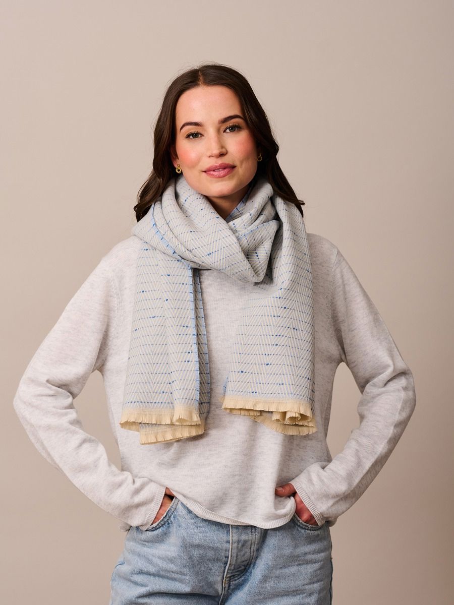 TIGER TREE Les Gets Scarf - Blue scarf - Zabecca Living