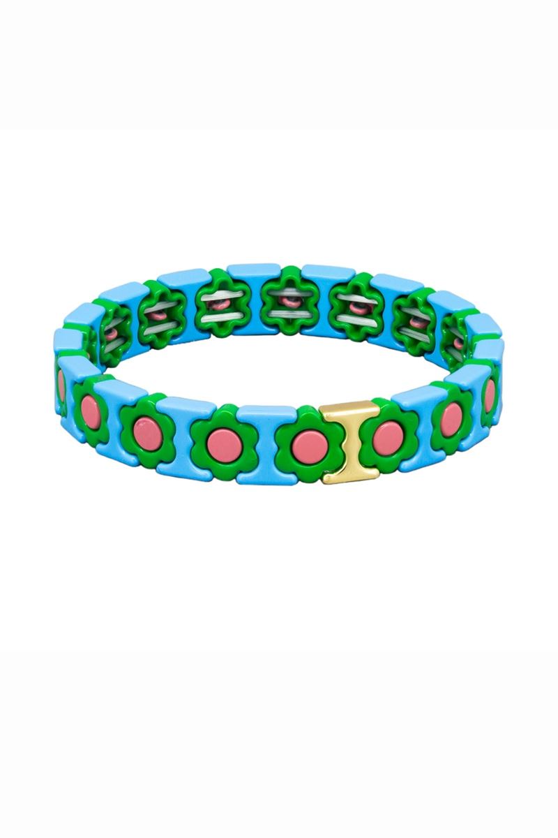 TIGER TREE Tile Bracelet - Green Daisy BRACELET - Zabecca Living