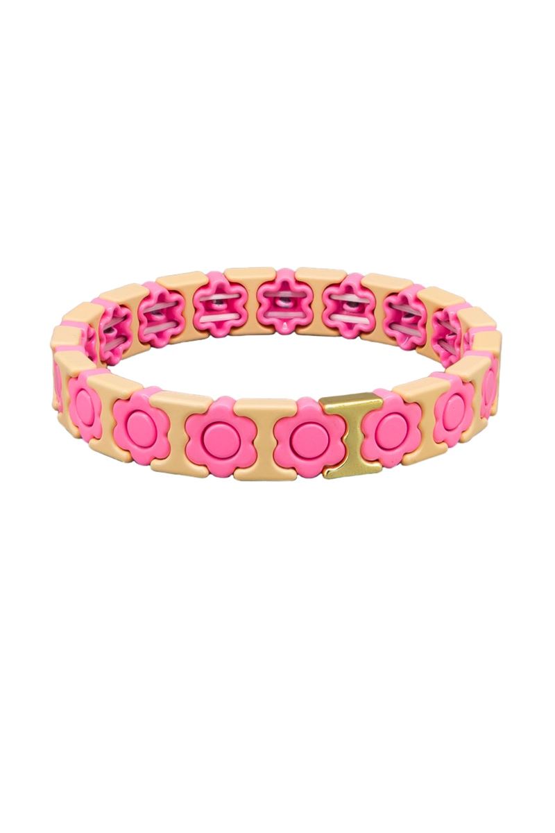 TIGER TREE Tile Bracelet - Peach Daisy BRACELET - Zabecca Living