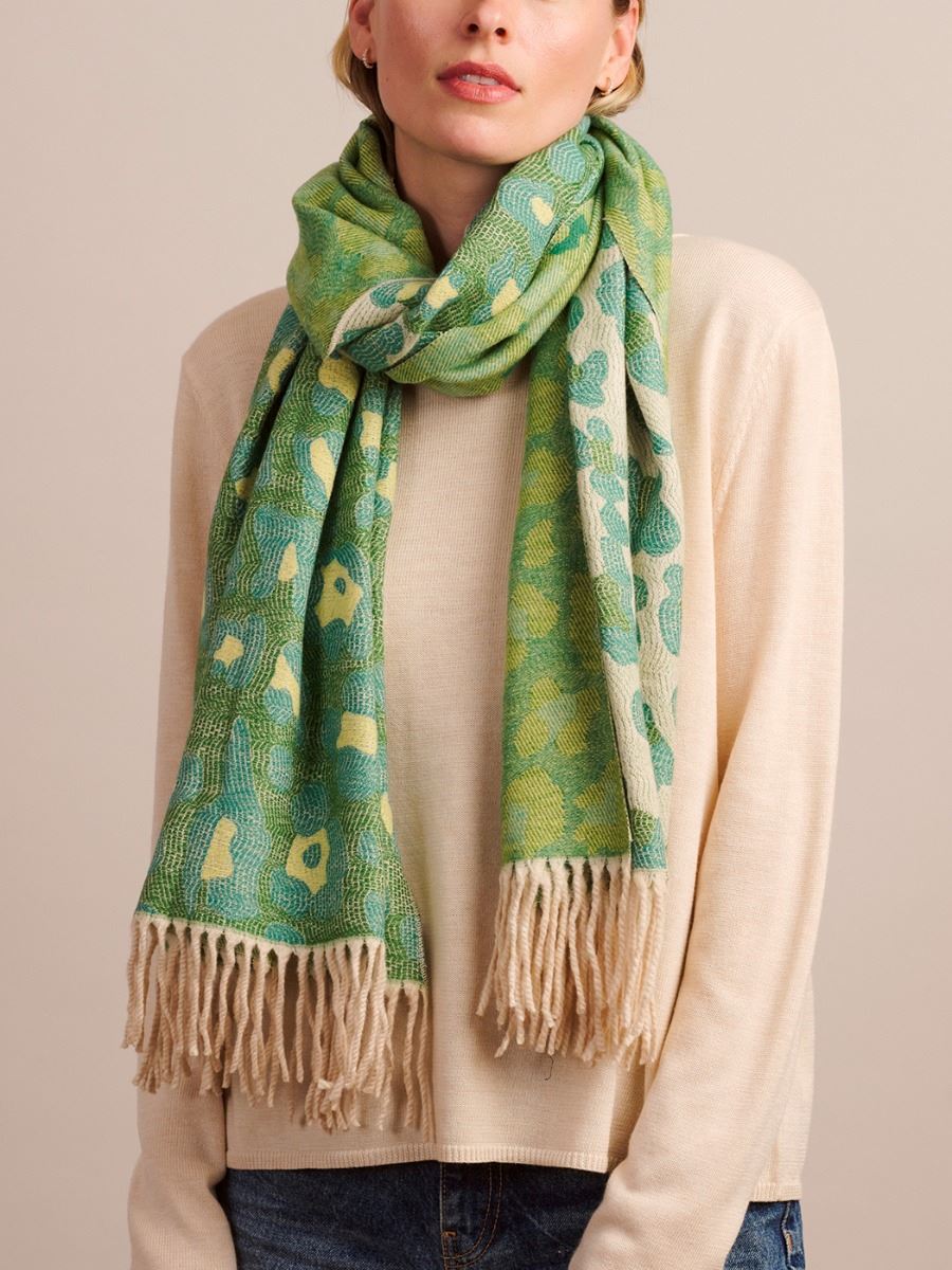 TIGER TREE Wild Cat Scarf - Green scarf - Zabecca Living