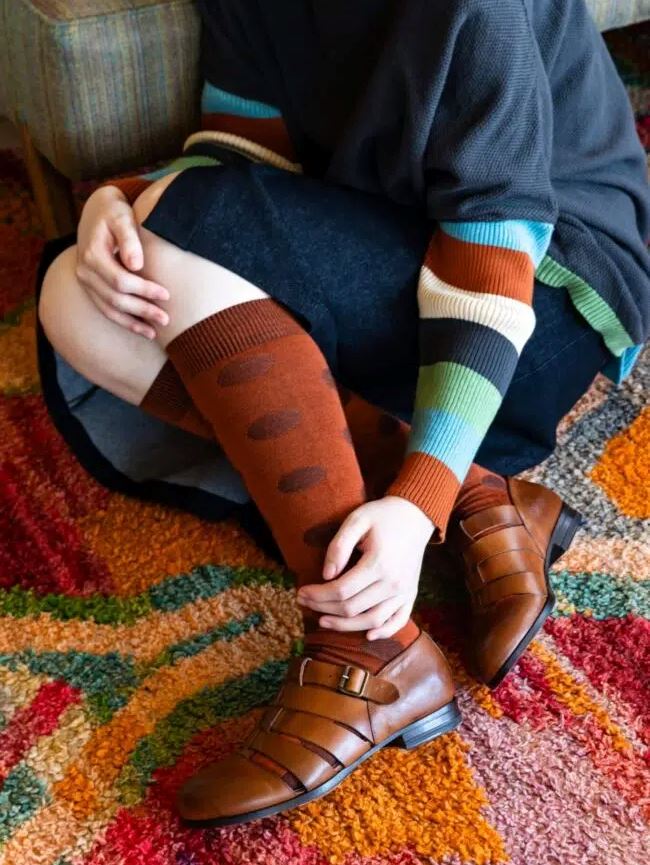 TIGHTOLOGY Merino Wool Socks - Yayoi Paprika Socks - Zabecca Living