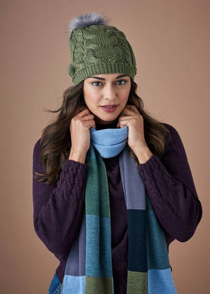 UIMI Frankie Patchwork Merino Scarf - Aniseed scarf - Zabecca Living