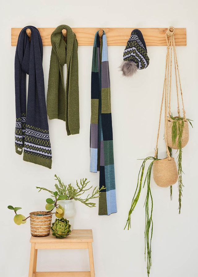 UIMI Frankie Patchwork Merino Scarf - Aniseed scarf - Zabecca Living