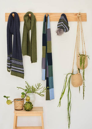 UIMI Frankie Patchwork Merino Scarf - Aniseed scarf - Zabecca Living