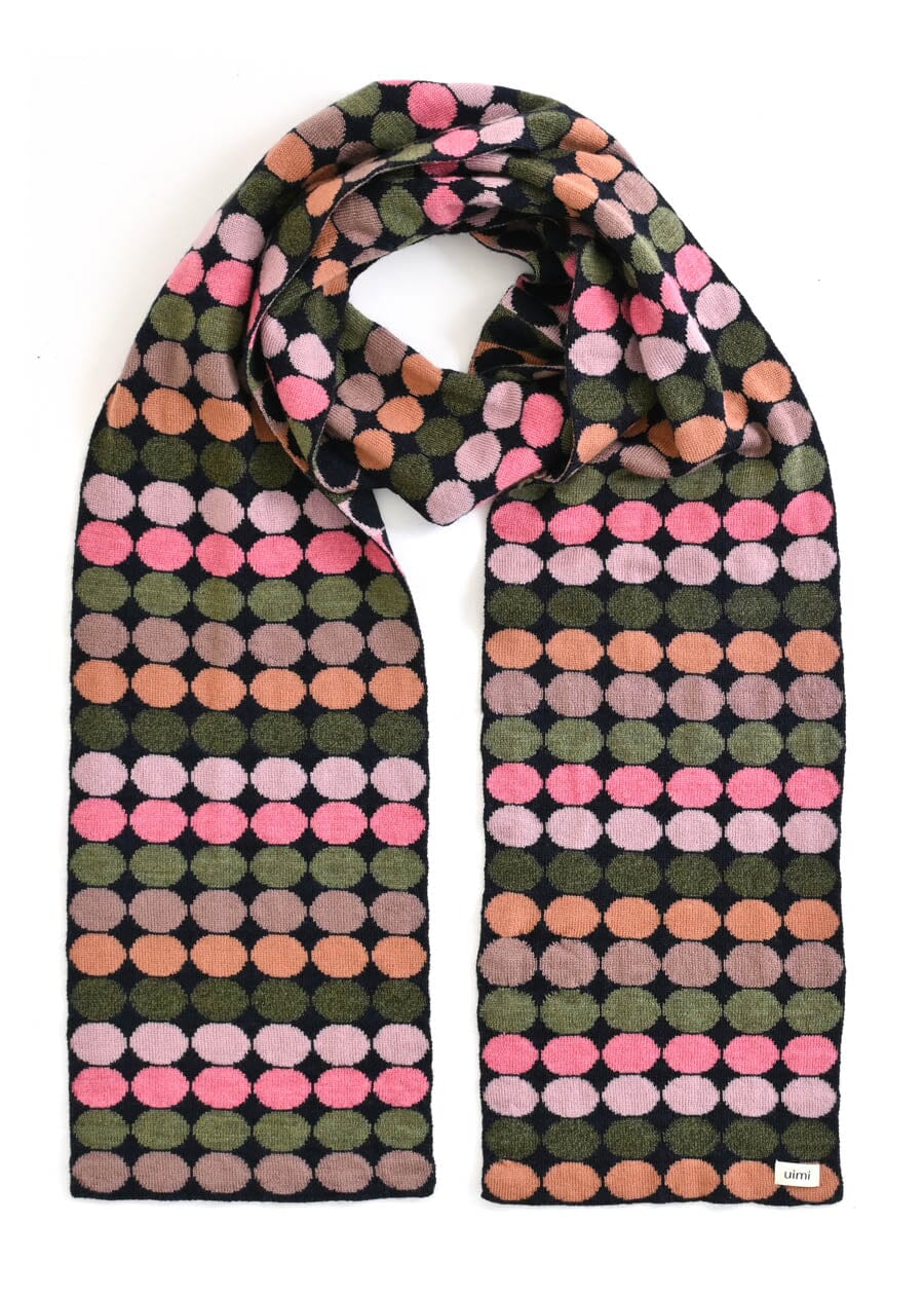 UIMI Penny Spot Merino Scarf - Moss scarf - Zabecca Living
