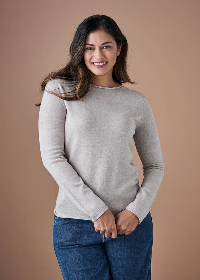 UIMI Phoebe Merino Top - Mushroom Jumpers + Knitwear - Zabecca Living
