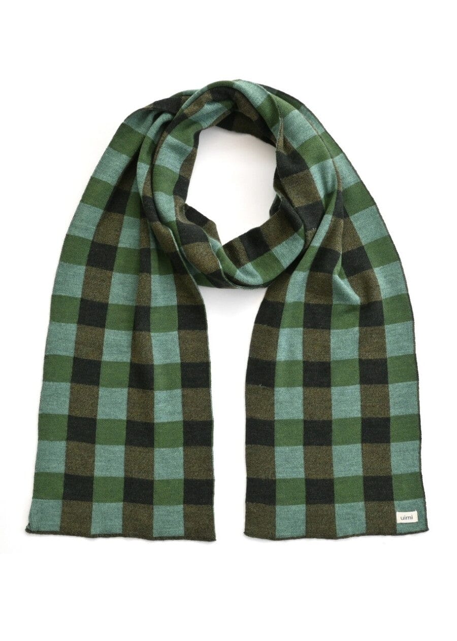 UIMI Picnic Check Merino Scarf - Meadow scarf - Zabecca Living