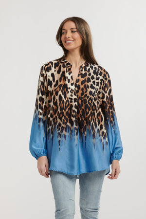 URBAN LUXURY Viscose Leo Shirt - Denim Shirts & Blouses - Zabecca Living