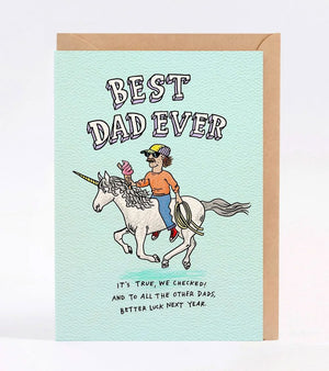 WALLY Birthday Card - Best Dad Ever Fathers Day Card - Zabecca Living