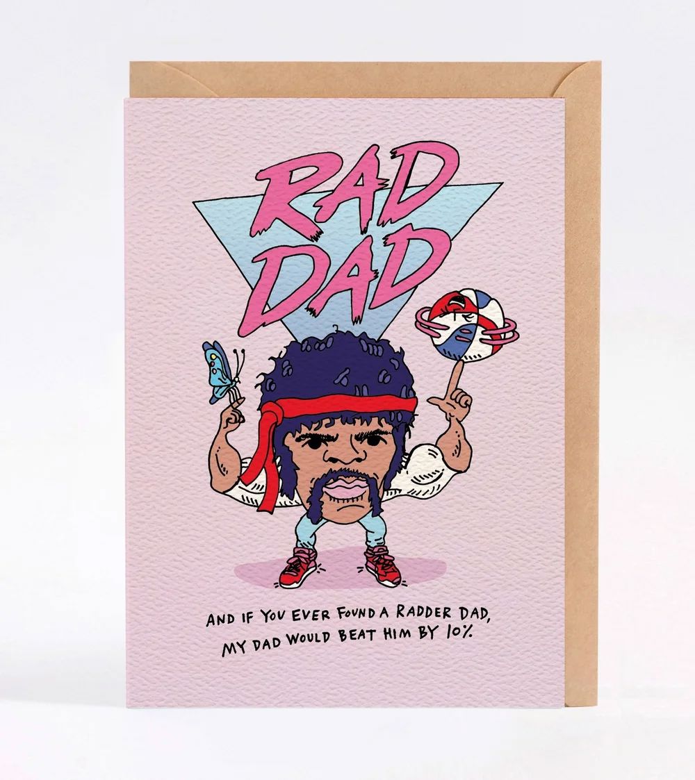 WALLY Father's Day Card - Rad Dad Fathers Day Card - Zabecca Living