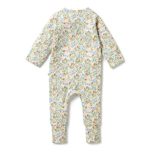 WILSON AND FRENCHY Zip Suit with Feet - Tinker Floral BABY CLOTHING - Zabecca Living
