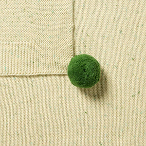 WILSON & FRENCHY Fleck Knitted Blanket - Cactus Fleck BABY BLANKET - Zabecca Living
