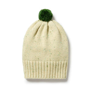 WILSON & FRENCHY Fleck Knitted Hat - Cactus Fleck KIDS HAT - Zabecca Living