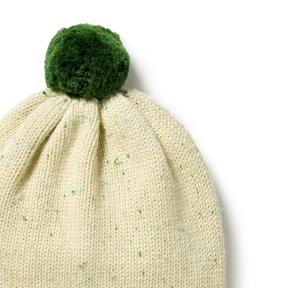 WILSON & FRENCHY Fleck Knitted Hat - Cactus Fleck KIDS HAT - Zabecca Living