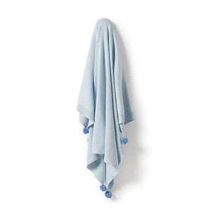 WILSON & FRENCHY Knitted Blanket - Bluebell BABY BLANKET - Zabecca Living