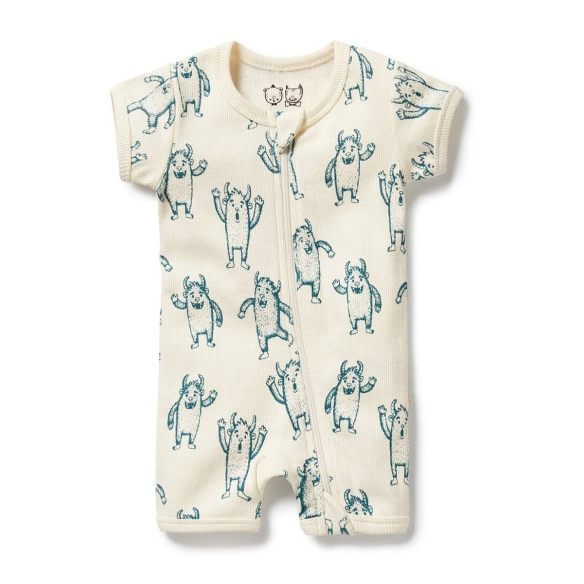 WILSON & FRENCHY Organic Boyleg Zipsuit - Yeti Toddler Clothing - Zabecca Living