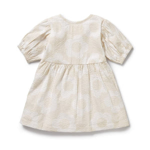 WILSON & FRENCHY Organic Button Dress - Daisy Bloom Toddler Clothing - Zabecca Living