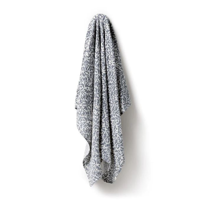 WILSON & FRENCHY Organic Cotton Gauze Crinkle Bunny Rug - Blue Coral BABY - Zabecca Living