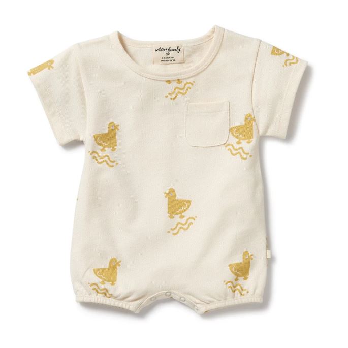 WILSON & FRENCHY Organic Growsuit - Quack Quack BABY CLOTHING - Zabecca Living