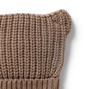 WILSON & FRENCHY Organic Knitted Bear Hat - Coco Speckle Baby Hat - Zabecca Living