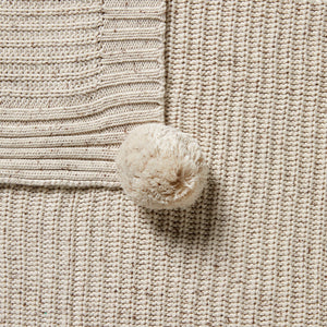 WILSON & FRENCHY Organic Knitted Blanket - Cookie and Cream BABY BLANKET - Zabecca Living