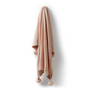 WILSON & FRENCHY Organic Knitted Blanket - Fairy Floss BABY BLANKET - Zabecca Living