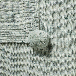 WILSON & FRENCHY Organic Knitted Blanket - Moss Speckle BABY BLANKET - Zabecca Living