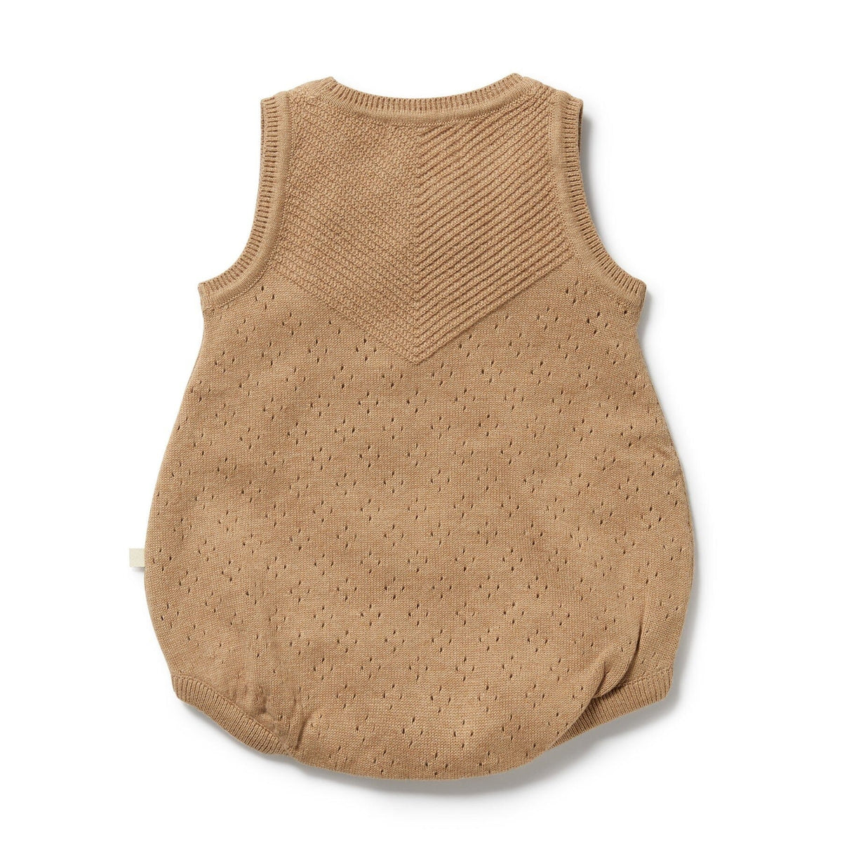 WILSON & FRENCHY Organic Knitted Bodysuit - Oat Toddler Clothing - Zabecca Living
