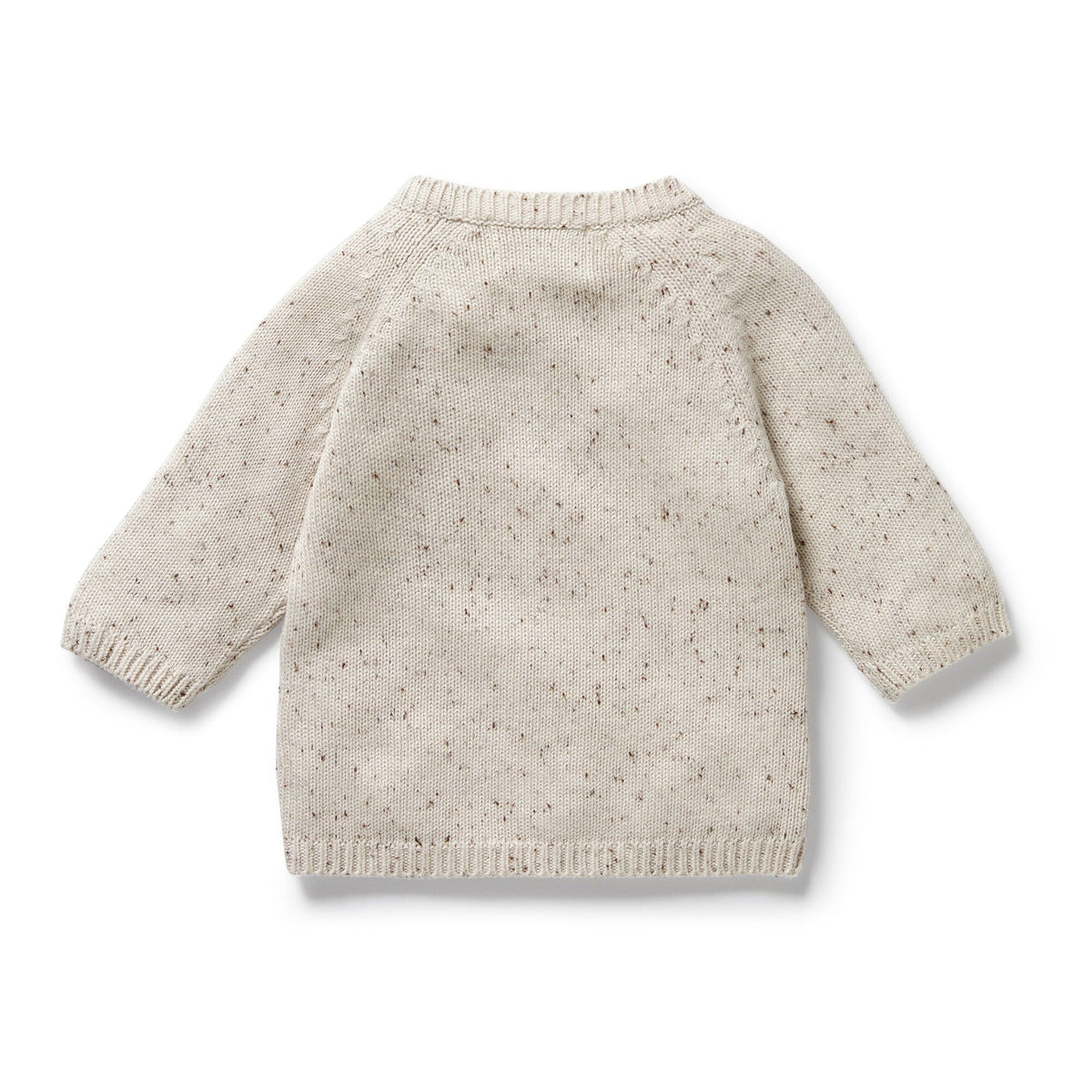 WILSON & FRENCHY Organic Knitted Kimono Cardigan - Cookie and Cream BABY CLOTHING - Zabecca Living