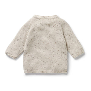 WILSON & FRENCHY Organic Knitted Kimono Cardigan - Cookie and Cream BABY CLOTHING - Zabecca Living