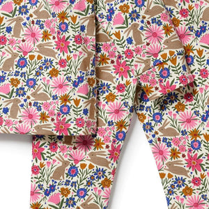 WILSON & FRENCHY Organic Long Sleeve Pyjamas - Bunny Hop BABY CLOTHING - Zabecca Living