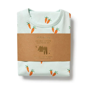 WILSON & FRENCHY Organic Long Sleeve Pyjamas - Cute Carrots BABY CLOTHING - Zabecca Living