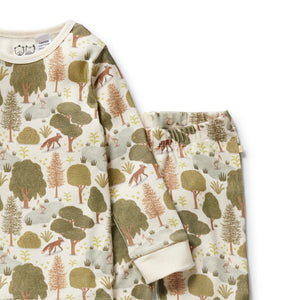 WILSON & FRENCHY Organic Long Sleeved Pyjamas - Little Trees Kids Pyjamas - Zabecca Living