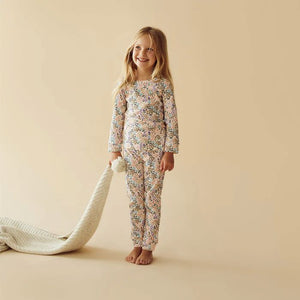 WILSON & FRENCHY Organic Long Sleeved Pyjamas - Tiny Bloom Kids Pyjamas - Zabecca Living