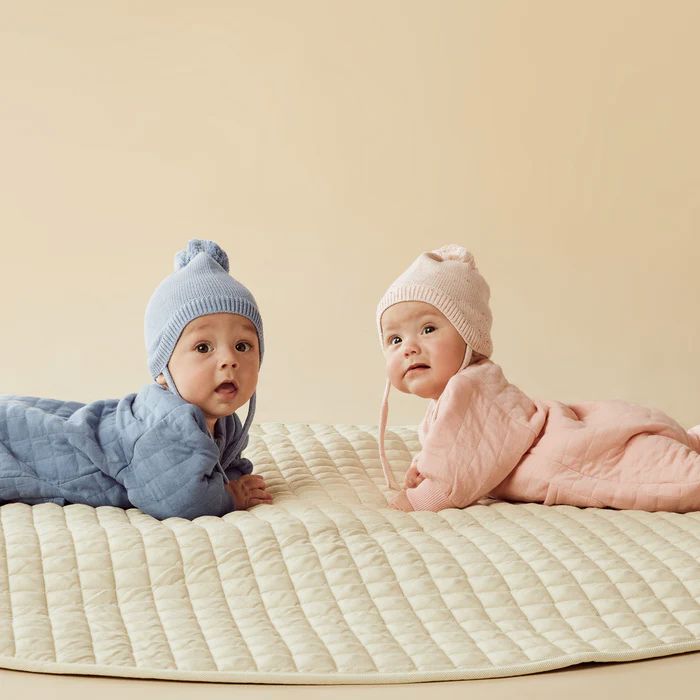 WILSON & FRENCHY Organic Quilted Growsuit - Sky Blue BABY CLOTHING - Zabecca Living
