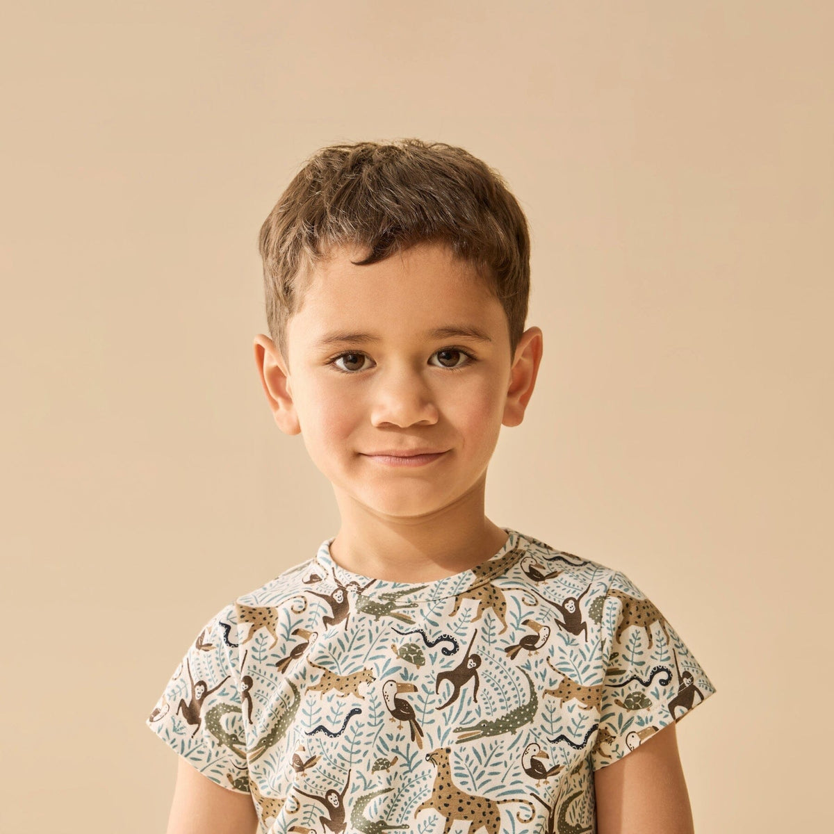 WILSON & FRENCHY Organic Short Sleeved Pyjamas - Mini Jungle Toddler Clothing - Zabecca Living