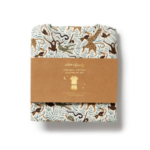 WILSON & FRENCHY Organic Short Sleeved Pyjamas - Mini Jungle Toddler Clothing - Zabecca Living